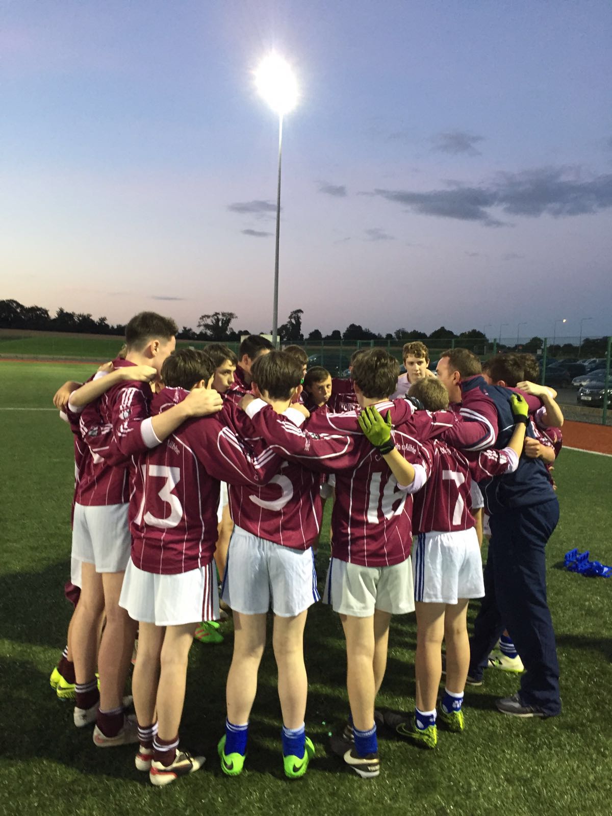 U 14 Final Group Huddle